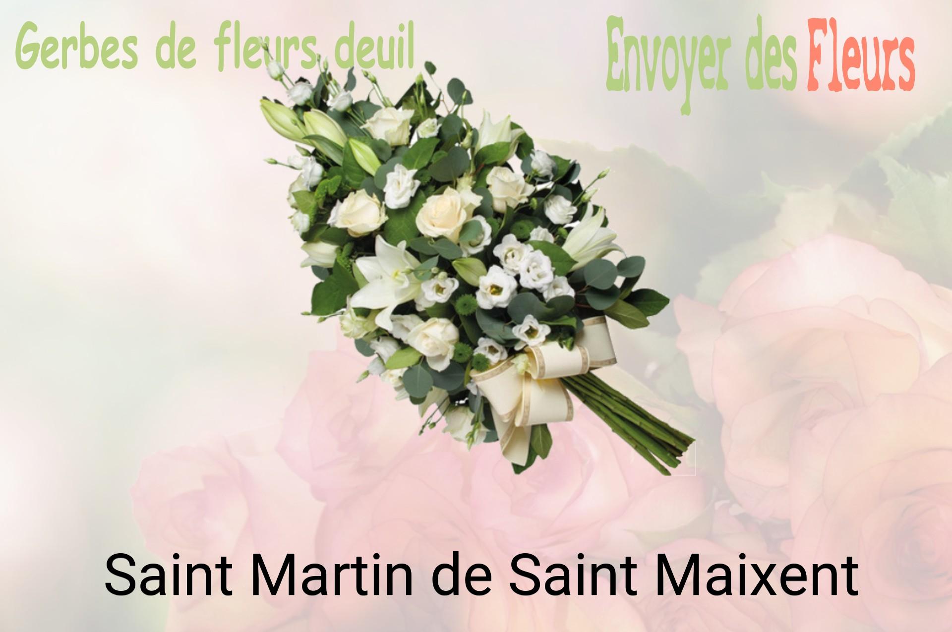 Gerbe de fleurs de deuil livrée à Saint-Martin-de-Saint-Maixent